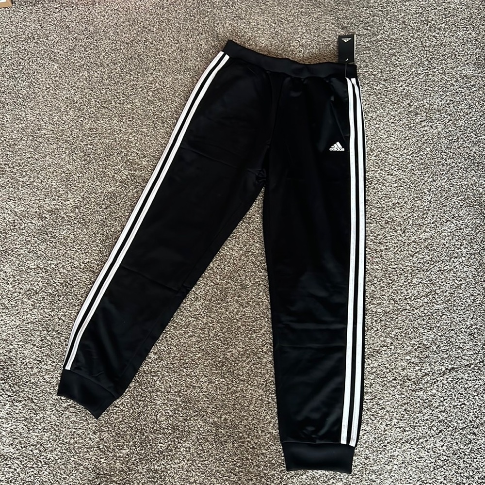 NEW GIRLS ADIDAS TRICOT JOGGERS SIZE 16